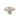 Gold ring with a large central diamond and smaller diamonds on the sides on a white background