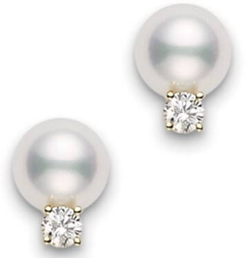 Diamond Pearl Earrings at Lewis Jewelers
