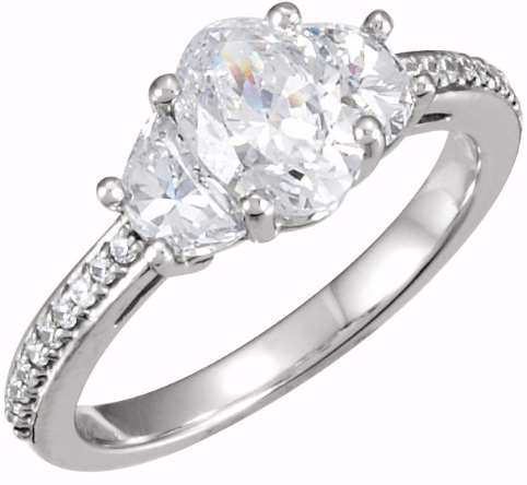 Stuller Three Stone Engagement Ring from Lewis Jewelers
