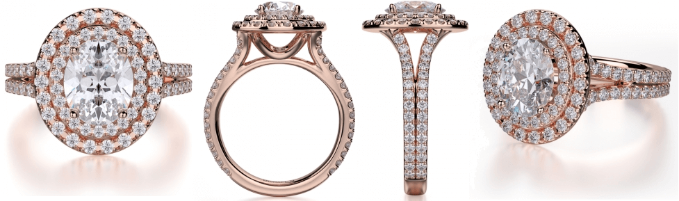 Michael M Europa Rose Gold Engagement Ring