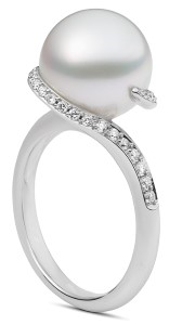 Mikimoto Pearl and Diamond Fashion Ring