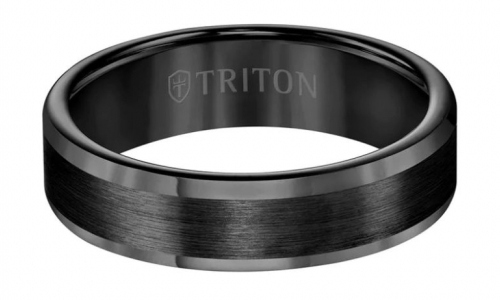 Triton tungsten wedding band