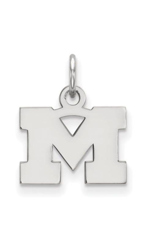 The Collegiate Collection University of Michigan Extra Small 14K White Gold Block M Pendant/Charm