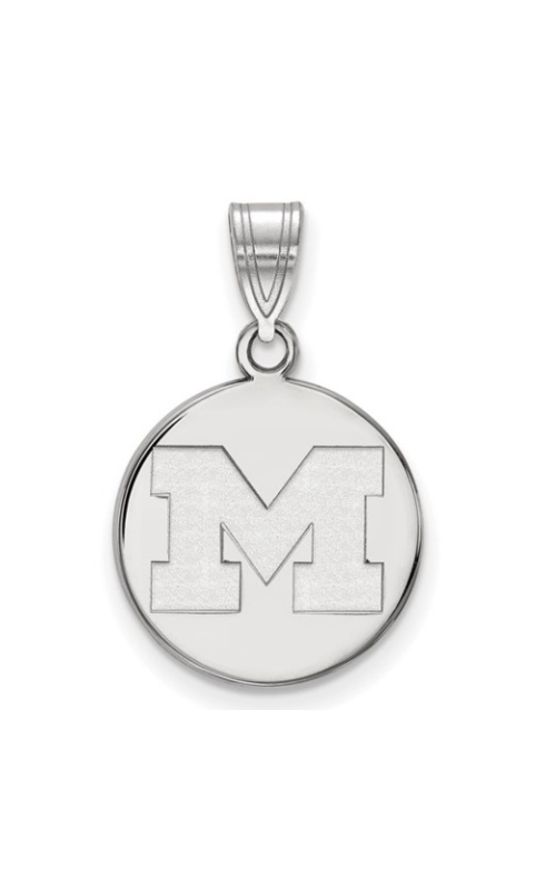 The Collegiate Collection University of Michigan Small 14K White Gold Circle Disc Block M Pendant The Collegiate Collection University of Michigan Small 14K White Gold Circle Disc Block M Pendant