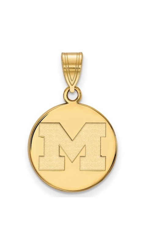 The Collegiate Collection University of Michigan Medium14K Yellow Gold Circle Disc Block M Pendant The Collegiate Collection University of Michigan Medium14K Yellow Gold Circle Disc Block M Pendant