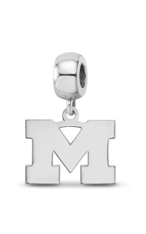 The Collegiate Collection University of Michigan Small Sterling Silver Block M Bracelet Charm